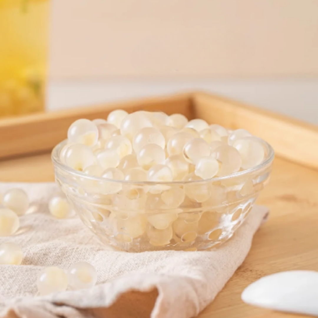 Water Chestnut Popping Boba | Ready-to-Use Mochi Q | DIY Desserts & Beverages Toppings
