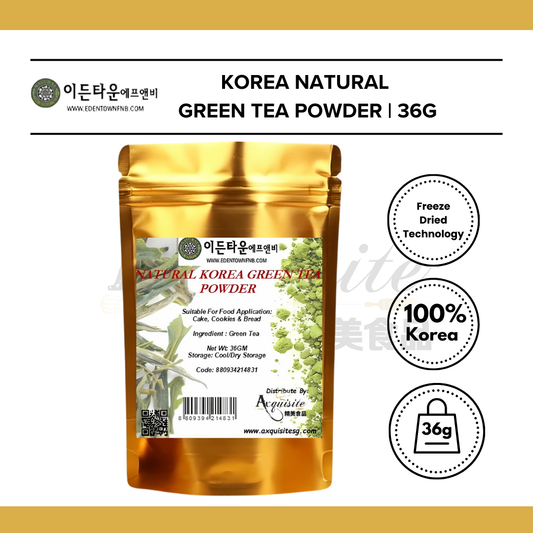 Edentown Korea Natural Organic Green Tea Powder 36g/80g/1kg