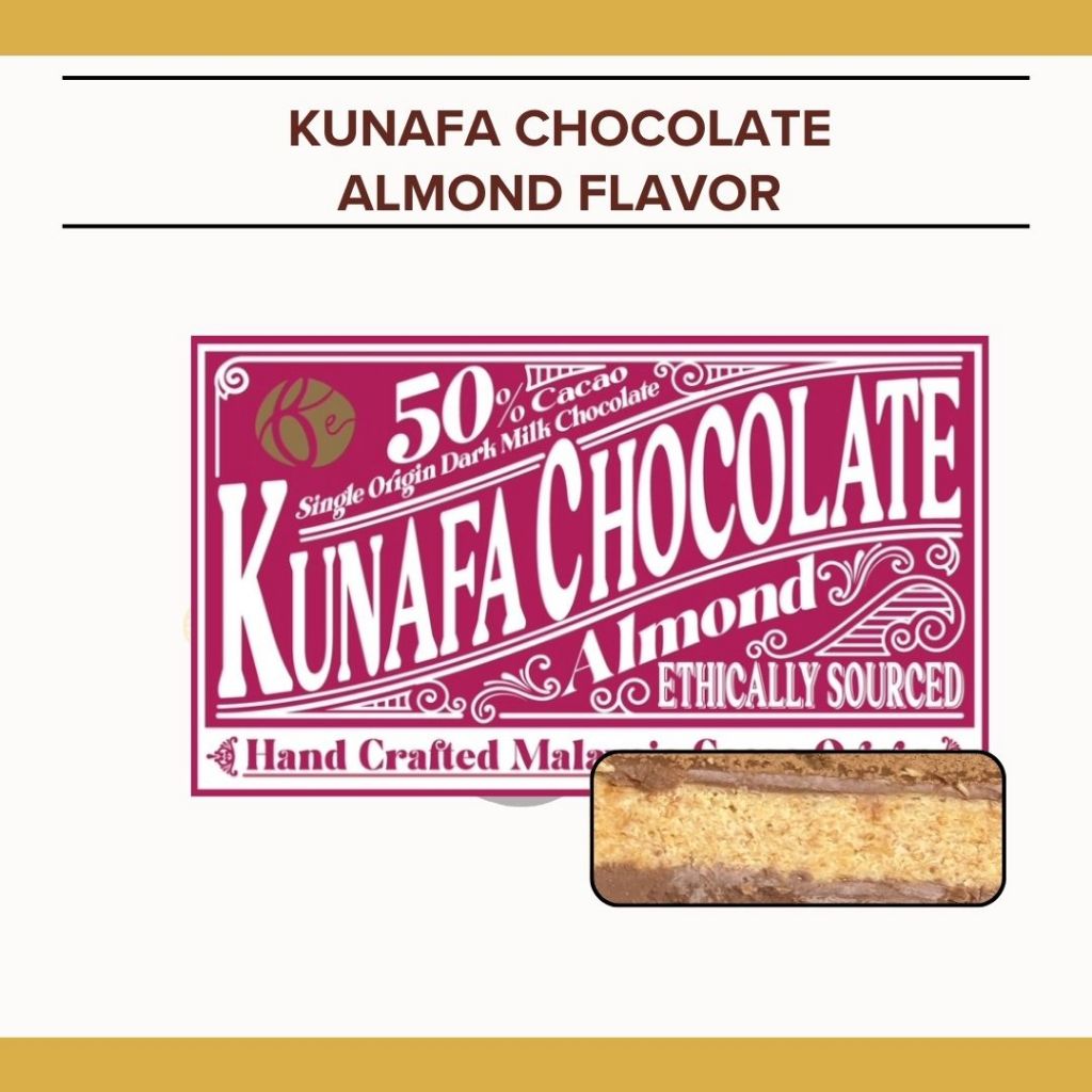 [Pre-Order] Kunafa Dark Milk Chocolate Almond Flavor 200g