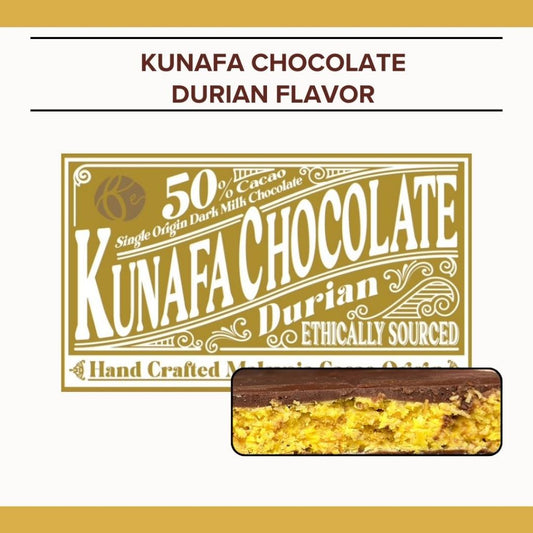 [Pre-order] Kunafa Dark Milk Chocolate Durian Flavor 200gram