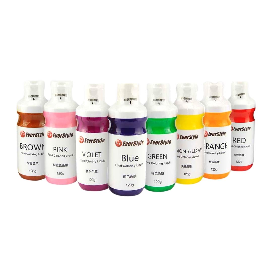 Everstyle Food Coloring Liquid Set 120g x 8