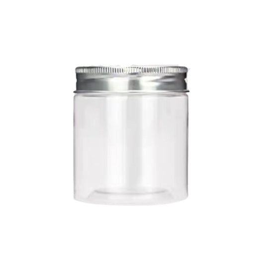 0810 Container with Silver Lid Cover Cookies Silver Jar Bottle 10pcs